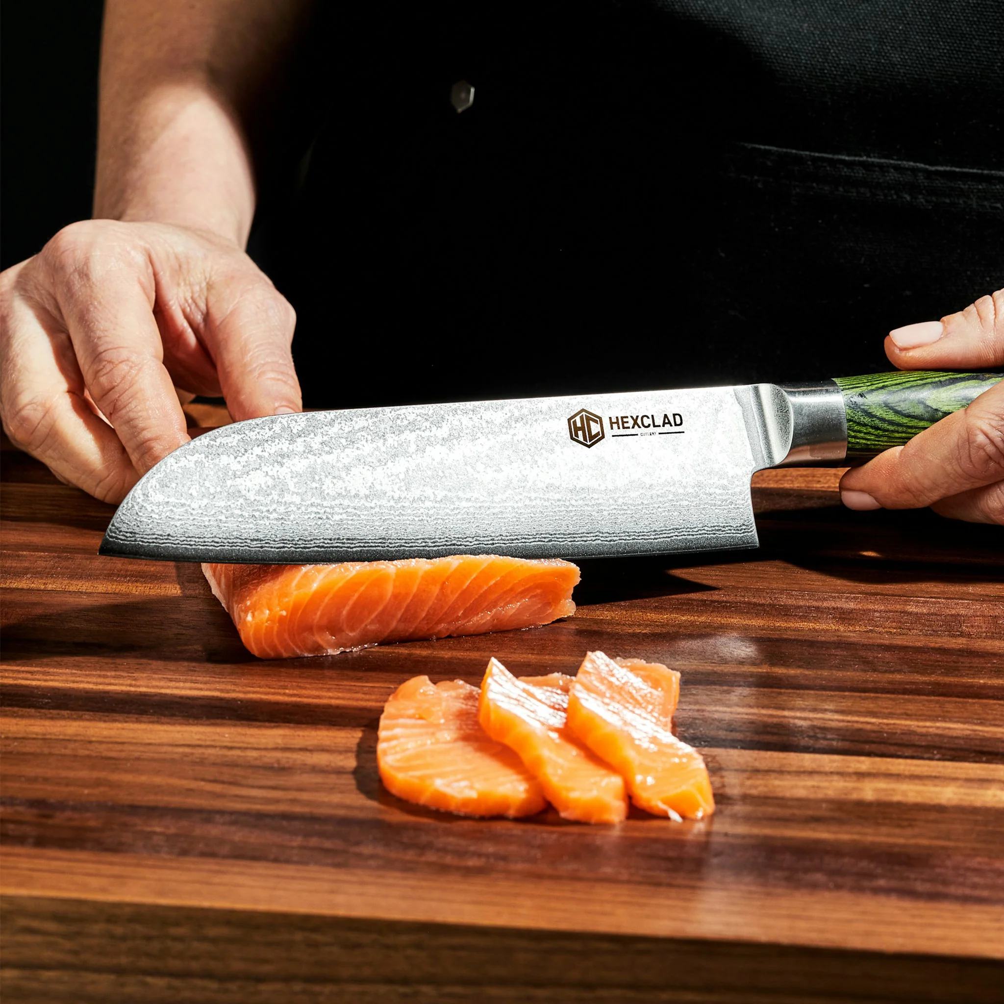 Damascus Steel Santoku Knife, 7" - Image 5