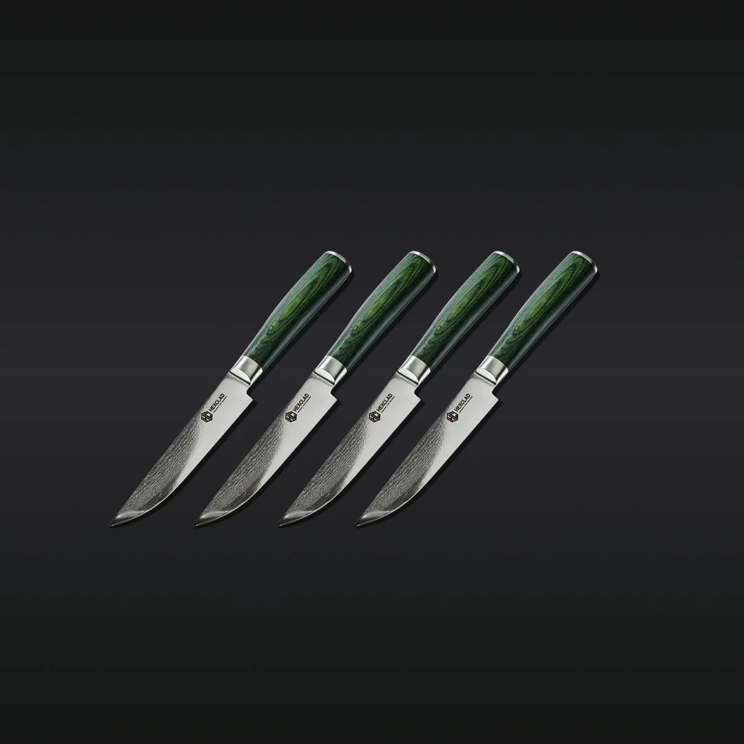 Steak Knife & Bistecca Plate Set, 8-pc (Green) - Image 3